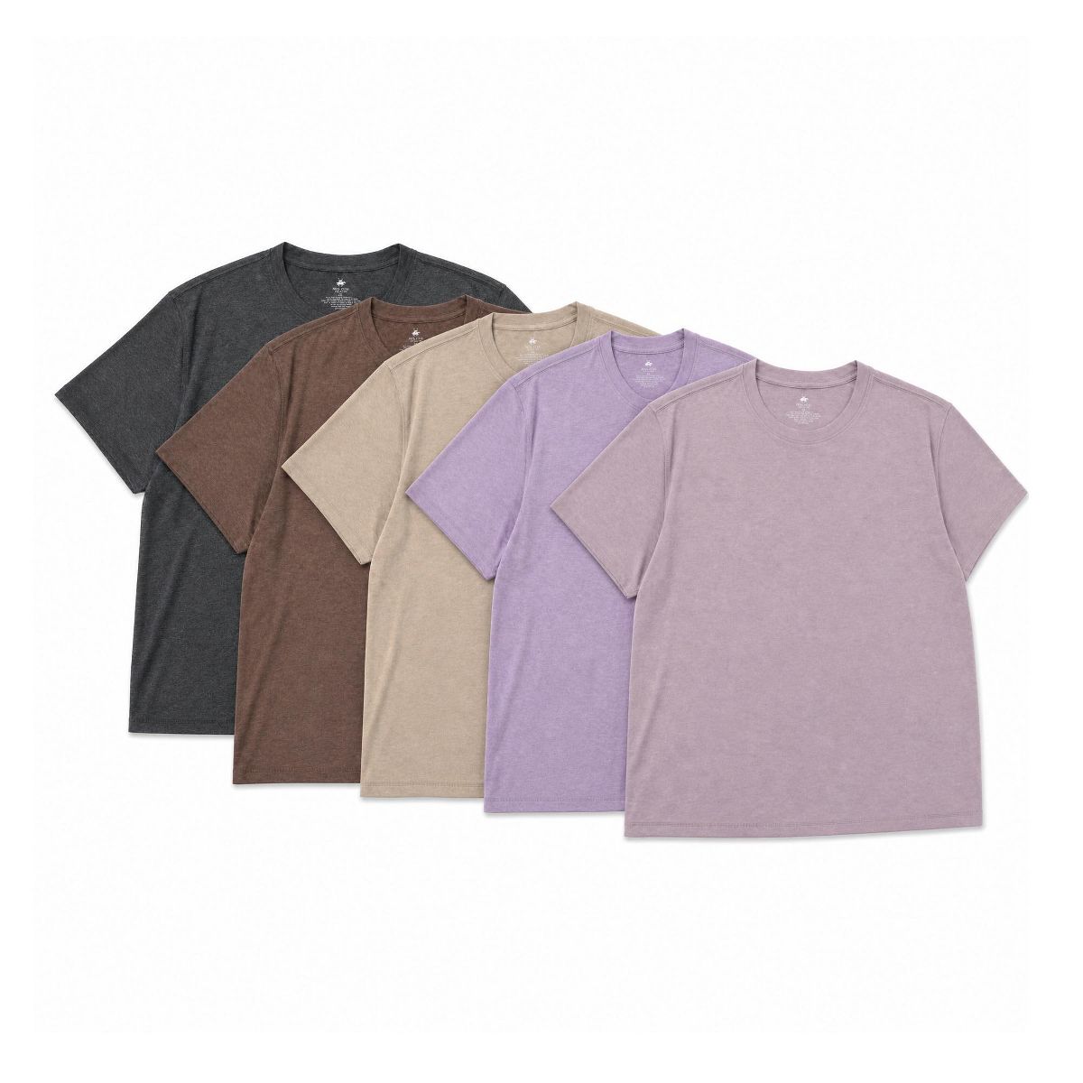 Beverly Hills Polo Club Women's 5-Pack Boxy T-Shirt - Short Sleeve Crew Neck Relaxed Tee (S-XL)