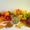 Northlight 13" Autumn Harvest Pumpkin Metal Decoration - Orange and Green - 4 of 4