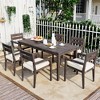 Acacia Wood Outdoor Dining Table And Chairs Suitable For Patio, Balcony Or Backyard - 2 of 4