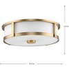 Progress Lighting Gilliam 3 - Light Flush Mount in  Vintage Brass - 3 of 4