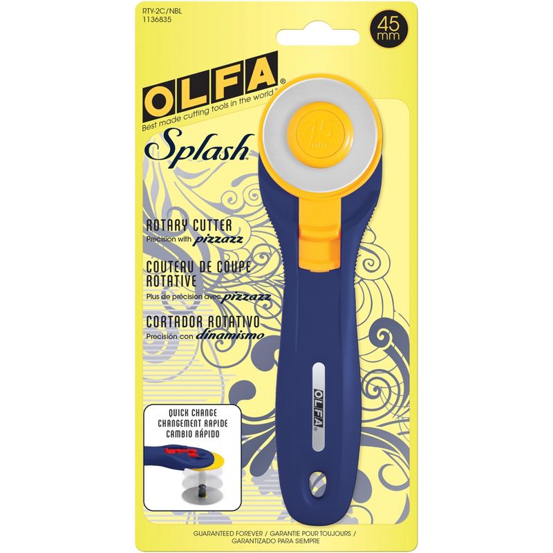 OLFA Quick-Change Rotary Cutter 45mm-Navy, 1 of 5
