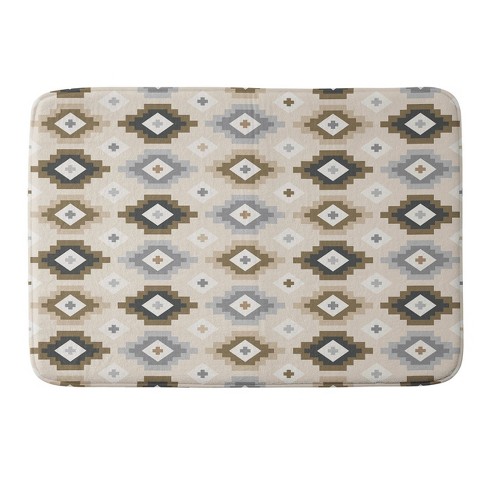 Natural Turquoise Aztec Bath Mat