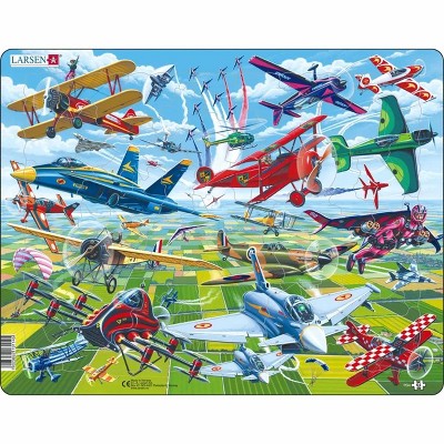 Larsen Airplane Show 64 Piece Children's Jigsaw Puzzle