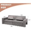 Acekool Modular Kids Play Couch, 8PCS Convertible Play Sofa with Suede Velvet Cover, Creative Foam Couch for Playroom, Bedroom，Gray - 3 of 4
