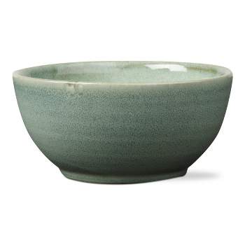 tagltd Textured Reactive Glaze Stoneware Bowl Green, 17 oz. Dishwasher Safe