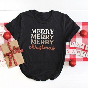 Simply Sage Market Women's Merry Christmas Cursive Short Sleeve Graphic Tee - 1 of 4