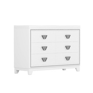 NicBex 47.20"L Metal Handles Elegant Dresser for Bedroom with 6 Drawers - 1 of 4