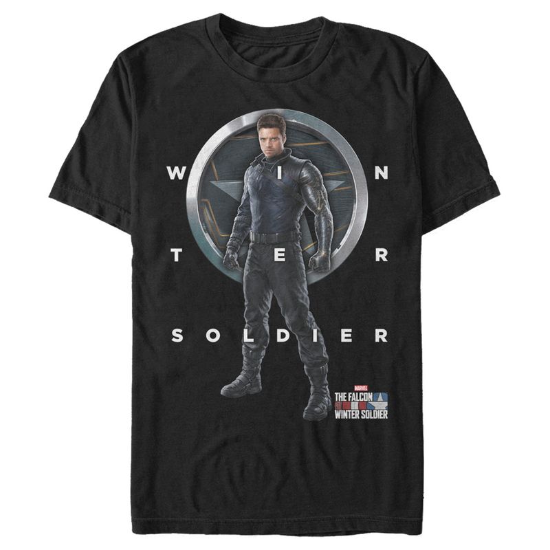 Men's Marvel The Falcon and the Winter Soldier Bucky Shield T-Shirt, 1 of 6