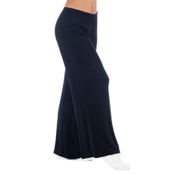 Ellos Women's Plus Size Wide-leg Soft Pants With Back Elastic - L, Black :  Target