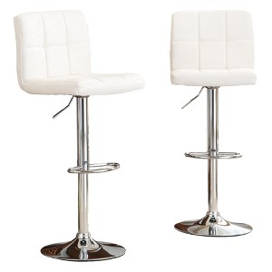 NicBex Set of 2 Bar Stools for Kitchen Island,Adjustable Faux Leather Counter Bar Stools with Metal Frame,Bar Chairs for Dining Rooms,Kitchens - 1 of 4