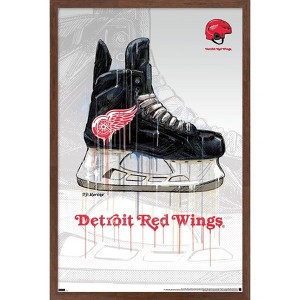 Trends International NHL Detroit Red Wings - Drip Skate 21 Framed Wall Poster Prints - 1 of 4