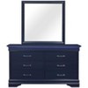 HomeStock Blue Framed Mirror with Traditional Louis Phillipe Design – Large Modern Bedroom Mirror - 4 of 4