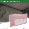 Unique Bargains Universal Car Standard Tissue Holder Tissues Box Cover Car Backseat Extra Large Tissue Organization Faux Leather Pink - 2 of 4