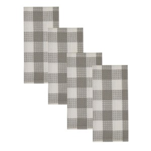 Park Designs Grey Buffalo Check Waffle Dishtowel  Set of 4 - 1 of 4