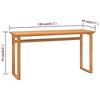 Bussandri Desk 120x45x75 cm Solid Wood Teak - 2 of 4