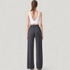 Anna-Kaci Active Women's Wide Leg Lounge Pants with Elastic Waistband and Side Slit Hem Detail - 4 of 4