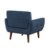 Okak Modern Accent Chair 1pc Living Room Chair with Velvet Upholstered Back Tufted Armchair Reading Leisure Chair with Padded Seat and Back - 4 of 4