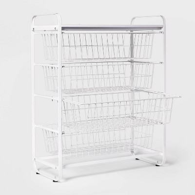 4 Drawer Metal Storage Organizer White - Brightroom&#8482;_3