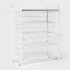 4 Drawer Metal Storage Organizer White - Brightroom™: Steel Utility Storage, Fixed Shelves, Universal Wire Drawers - 3 of 4
