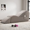 SYFERLORY Ergonomic Yoga Chair with Ottoman - Recliner with Side Pockets & Waist Pillow for Stretching and Relaxing - Fits Living Room or Bedroom，Gray - 2 of 4