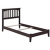 AFI Furnishings Mission Twin Extra Long Traditional Bed with Open Footboard and Turbo Charger in Espresso - 3 of 4
