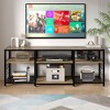 VECELO 65 Inches TV Stand, Entertainment Center with Storage Shelves & Hooks, 3-Tier Modern Wooden Console Table - 3 of 4