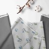 Bacati - Happy Monkeys Blue/Green Muslin 2 pc Security Blankets - 2 of 4