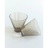 Slickblue Set of 2 Handmade Hammered Glass Cups – 13.5oz, Colored Glass, Blush/Clear/Smoke - 2 of 4
