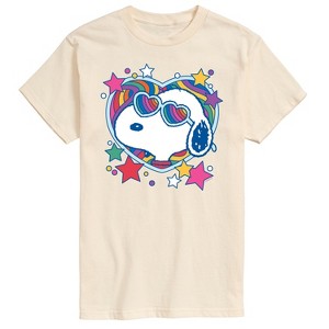 Men's - Peanuts - Snoopy Groovy Heart Short Sleeve Graphic T-Shirt - 1 of 4
