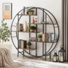BRINJOY Round 5 Tier Metal Plant, Bookcase Storage Shelf, Balcony Garden Balcony Display Shelf - 2 of 4