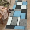 Machine Washable Runner Rug Geometric Print Distressed Carpet with Anti Slip Backing Ultra-Thin Lightweight Accent Rug Low Pile Foldable Runner - 4 of 4