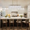 PAKOKULA Modern 5-Lights Gold Rectangular Linear Chandelier with Crystal Glass Shade for Kitchen Island - 4 of 4