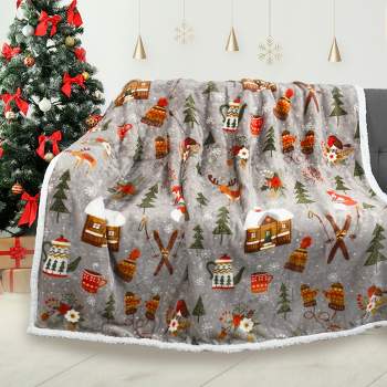 Catalonia Snowman Blanket, Holiday Theme Fleece Throw, Blanket for Couch and Bed, Christmas Blanket | Super Soft, Comfy, Cozy | 50x60 inches