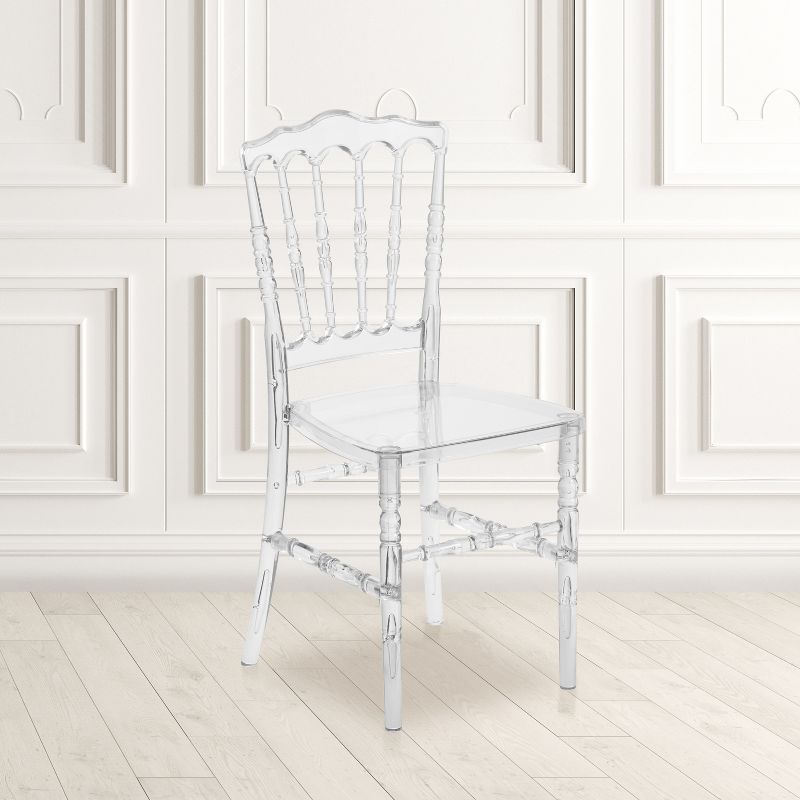Flash Furniture Flash Elegance Crystal Ice Napoleon Stacking Chair, 3 of 12