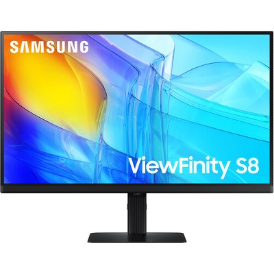 Manufacturer Refurbished Samsung - ViewFinity S8 27" LED 4K UHD 60Hz 5 ms Monitor with HDR 10 (HDMI, USB) - Black