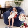 Large Bean Bag Chair for Adults, Lazy Sofa Upholstered Floor Sofa Soft Plush Chair Bean Bag Couch for Living Room Bedroom - 4 of 4