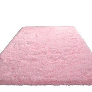 Itopfox Shag Area Rug for Bedroom and Living Room, Ultra Soft Fluffy Indoor Carpet for Dorm, Nursery, Kids and Girls Room Decor in Pink - 1 of 4