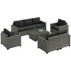 Resenkos  5 Pieces Patio Sectional Furniture Set, Outdoor Sectional Furniture, PE Rattan, - 2 of 4