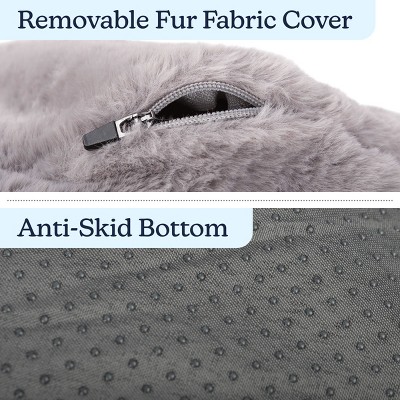 Small Gray Orthopedic Elevated Donut Dog Bed