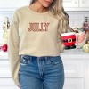 Simply Sage Market Women's Graphic Sweatshirt Embroidered Jolly -Red Ink - 2 of 3