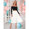 INSPIRE CHIC Women's Party Elastic Waist Metallic Shiny Accordion Pleated Midi Skirt - 2 of 4