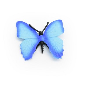 Collectible Wildlife Gifts | Butterfly, Blue, flexible, Very Nice Rubber Reproduction   2"    F1653 B74 - 1 of 4