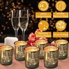 iMountek'24Pcs Gold Mercury Glass Votive Tealight Candle Holders for Wedding, Party & Home Decoration"Gold - 2 of 4