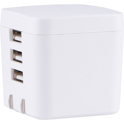 GE 3.4A 3 Port AC USB Adapter White_3