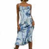 Anna-Kaci Women's Tie Dye Midi Slip Dress with Cowl Neckline and Spaghetti Straps - 2 of 4