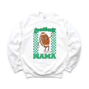 Simply Sage Market Women's Graphic Sweatshirt Checkered Football Mama - 1 of 2