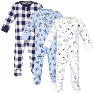 Touched by Nature Infant Organic Cotton Zipper Sleep and Play 3pk, Arctic - 1 of 1