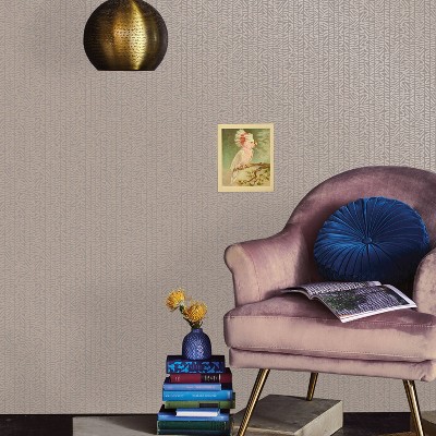 Metallic Gambia Peel & Stick Wallpaper Silver - Opalhouse™