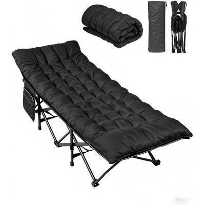 Sportneer 1200D Double Layer Oxford Camping Cots for Adults, Folding Cots for Sleeping with Mattress, Outdoor Folding Bed with Carry Bag