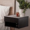 JONATHAN Y Mid-Century Modern Floating Wall Mounted Nightstand with Soft-Close Rattan Drawer and Cable Hole - 2 of 4
